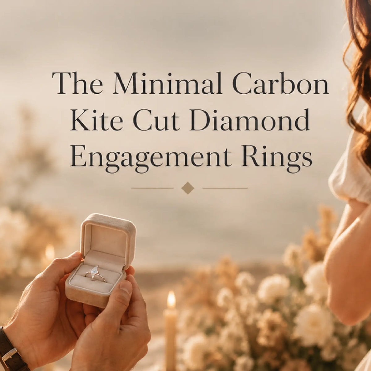 The Minimal Carbon Kite Cut Diamond Engagement Rings