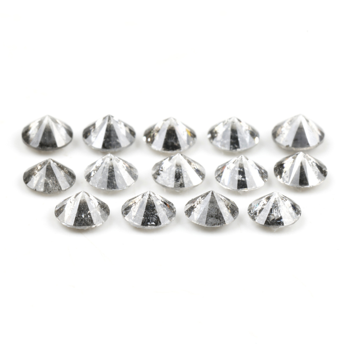 3.7 MM Salt And Pepper Round Brilliant Cut Diamond