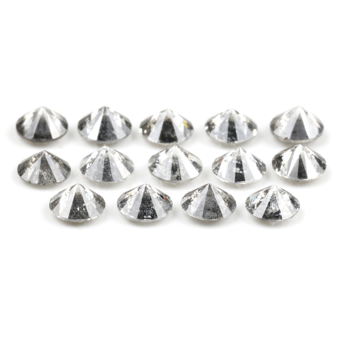 3.7 MM Salt And Pepper Round Brilliant Cut Diamond