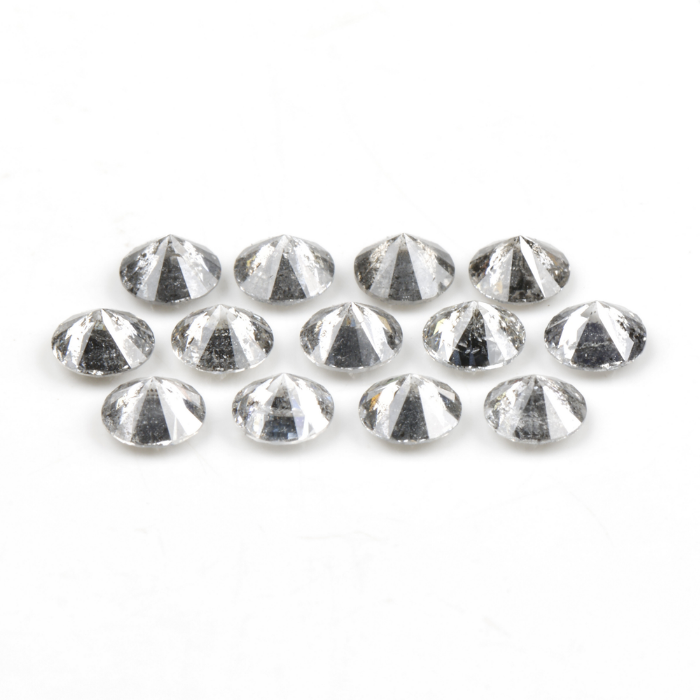 3.6 MM Salt And Pepper Round Brilliant Cut Diamond