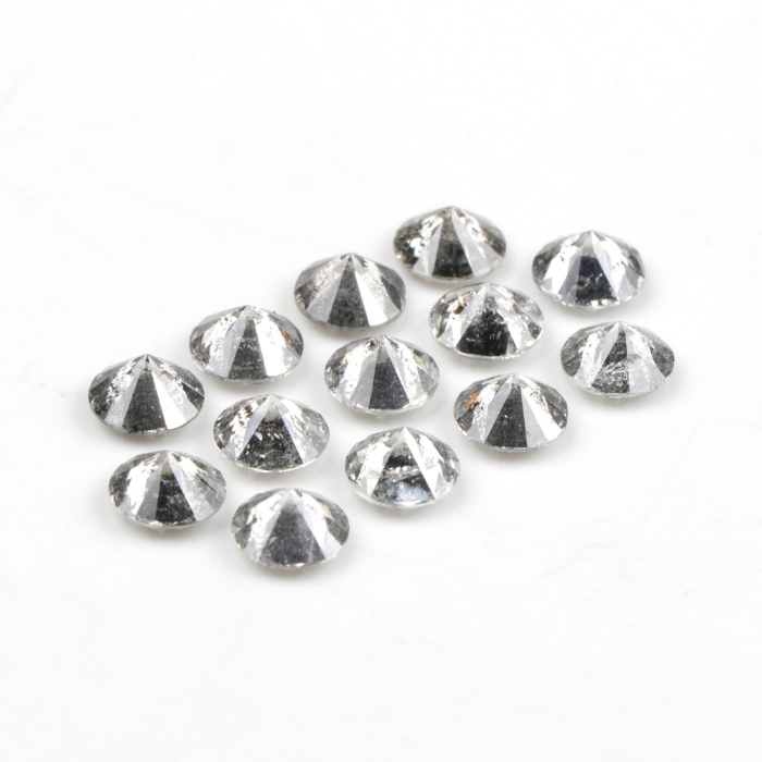 3.6 MM Salt And Pepper Round Brilliant Cut Diamond