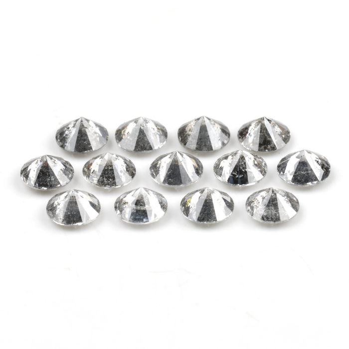 3.6 MM Salt And Pepper Round Brilliant Cut Diamond