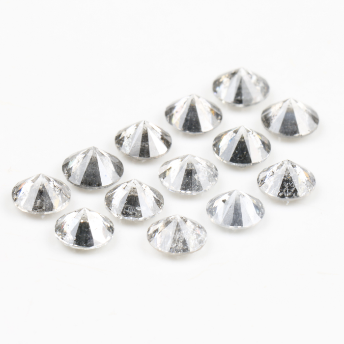 3.5 MM Salt And Pepper Round Brilliant Cut Diamond