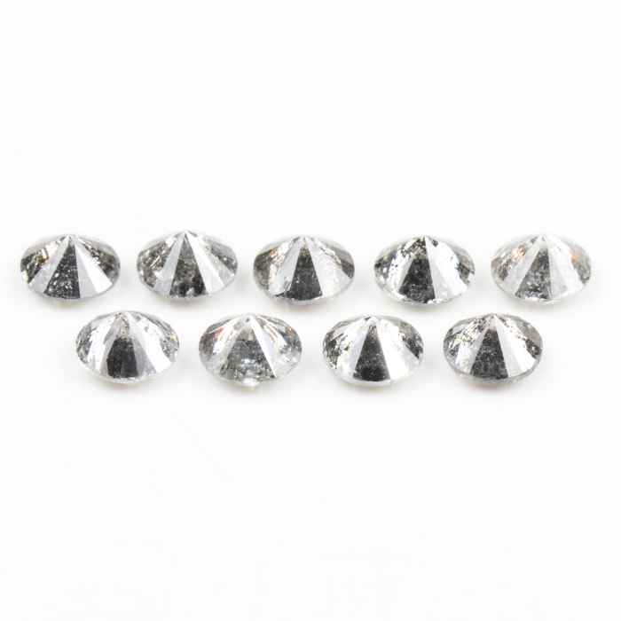 3.4 MM Salt And Pepper Round Brilliant Cut Diamond
