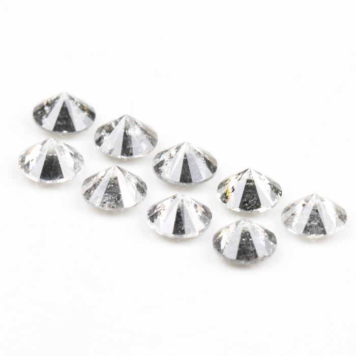 3.4 MM Salt And Pepper Round Brilliant Cut Diamond