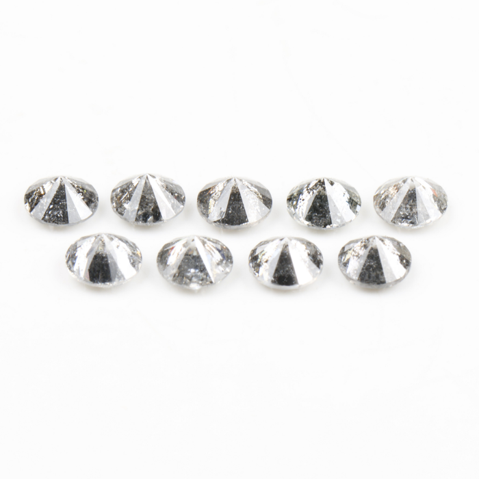 3.4 MM Salt And Pepper Round Brilliant Cut Diamond