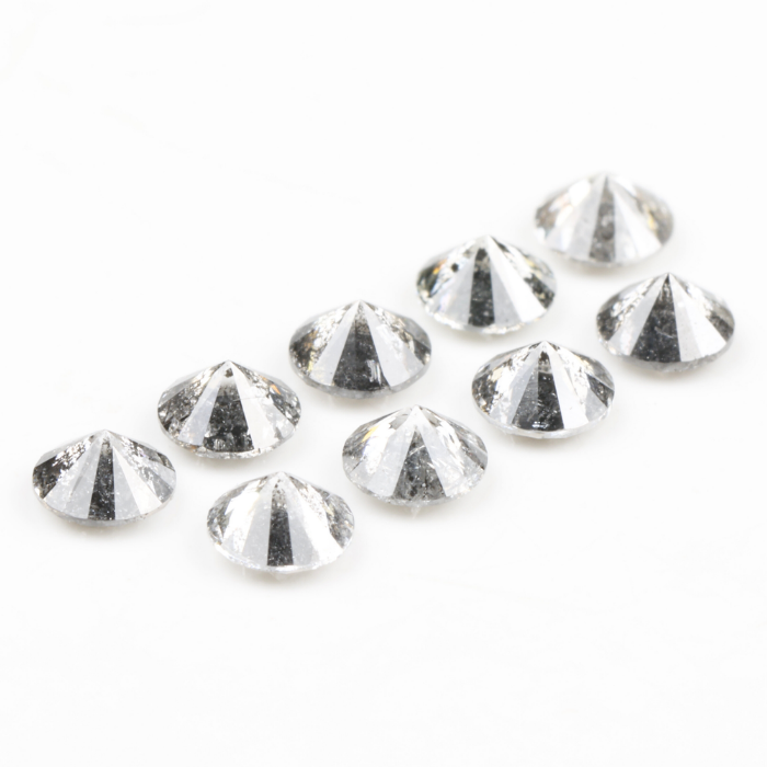 3.4 MM Salt And Pepper Round Brilliant Cut Diamond