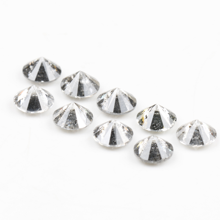 3.4 MM Salt And Pepper Round Brilliant Cut Diamond