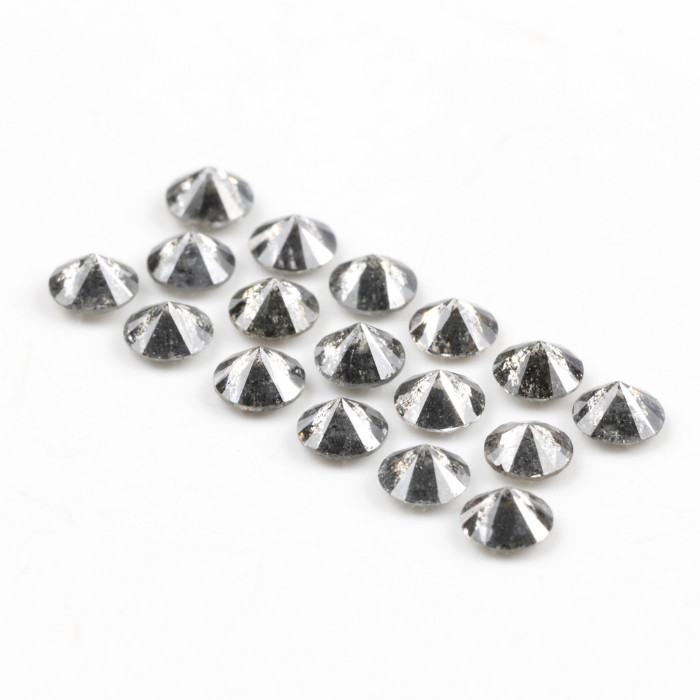 3.3 MM Salt And Pepper Round Brilliant Cut Diamond
