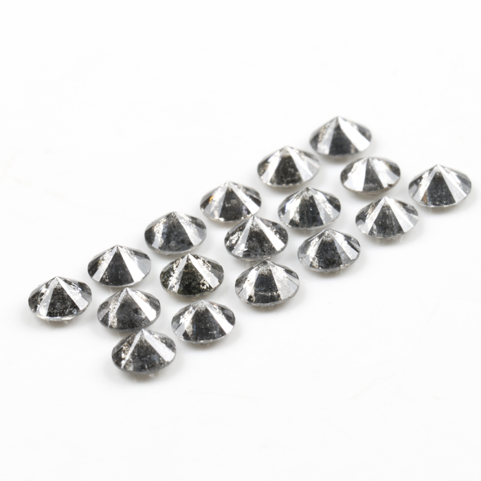 3.3 MM Salt And Pepper Round Brilliant Cut Diamond