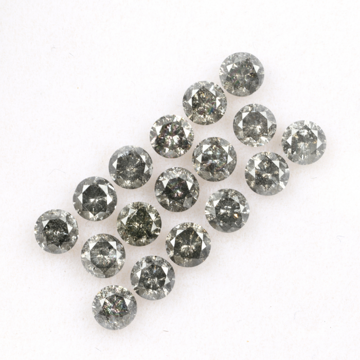 3.3 MM Salt And Pepper Round Brilliant Cut Diamond