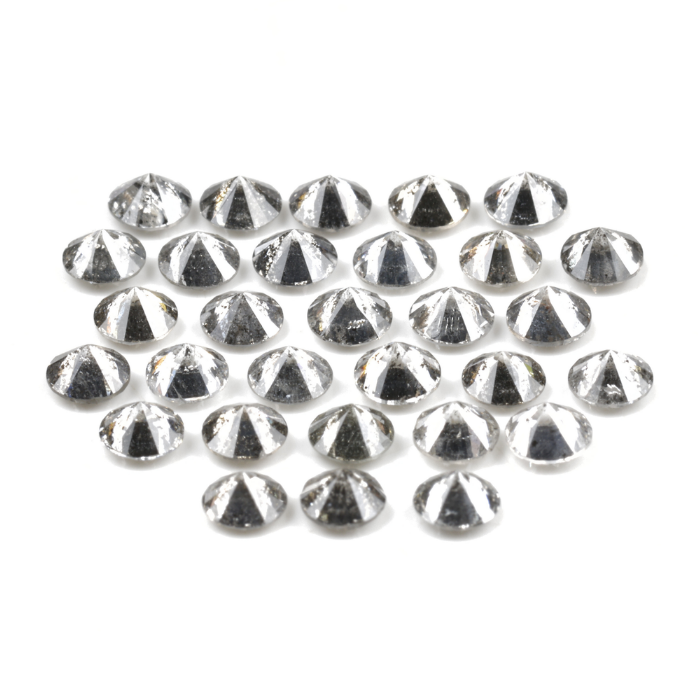 3.2 MM Salt And Pepper Round Brilliant Cut Diamond