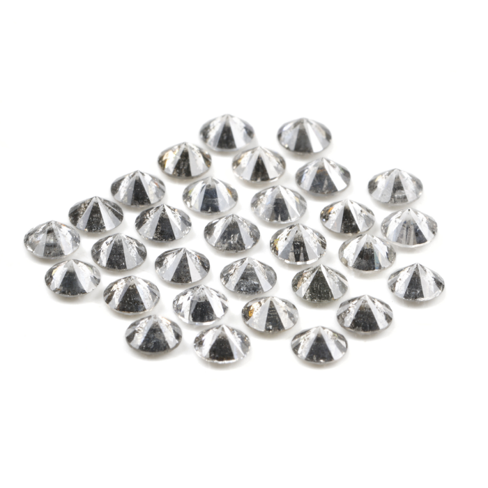 3.2 MM Salt And Pepper Round Brilliant Cut Diamond