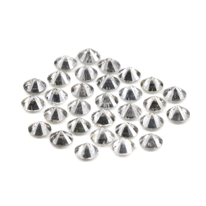 3.2 MM Salt And Pepper Round Brilliant Cut Diamond