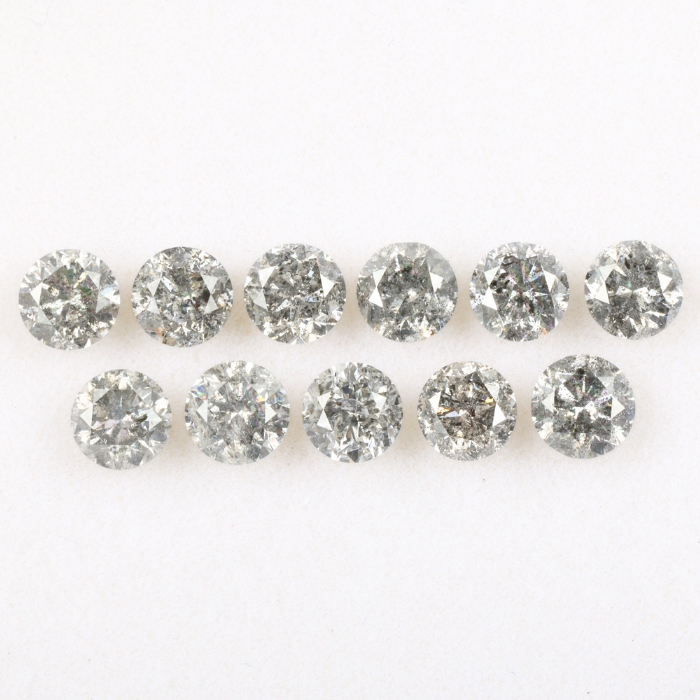 4.5 MM Salt And Pepper Round Brilliant Cut Diamond