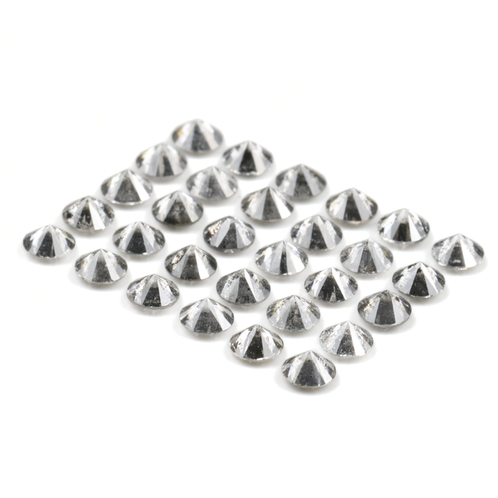 3.1 MM Salt And Pepper Round Brilliant Cut Diamond