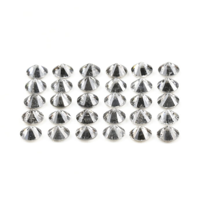 3.1 MM Salt And Pepper Round Brilliant Cut Diamond