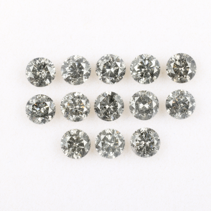4.3 MM Salt And Pepper Round Brilliant Cut Diamond