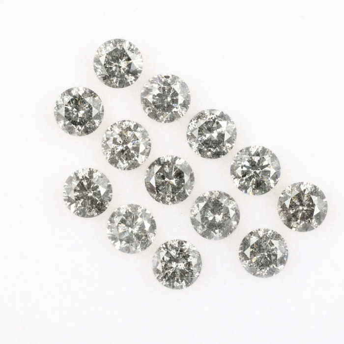 4.3 MM Salt And Pepper Round Brilliant Cut Diamond