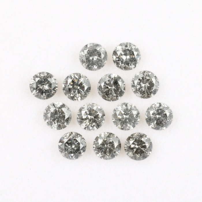 4.3 MM Salt And Pepper Round Brilliant Cut Diamond