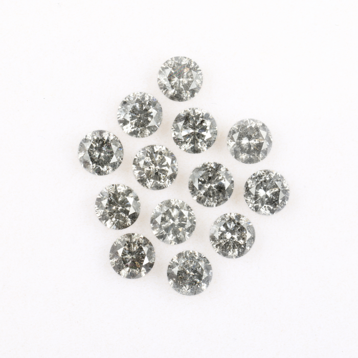 4.3 MM Salt And Pepper Round Brilliant Cut Diamond