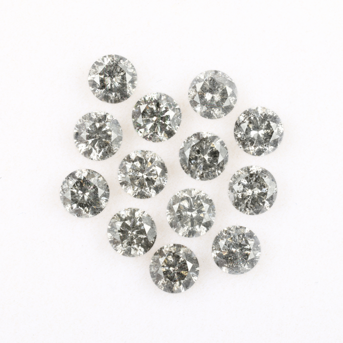 4.3 MM Salt And Pepper Round Brilliant Cut Diamond
