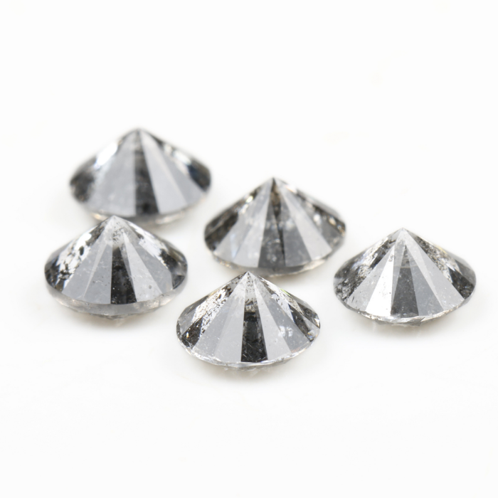 4.0 MM Salt And Pepper Round Brilliant Cut Diamond
