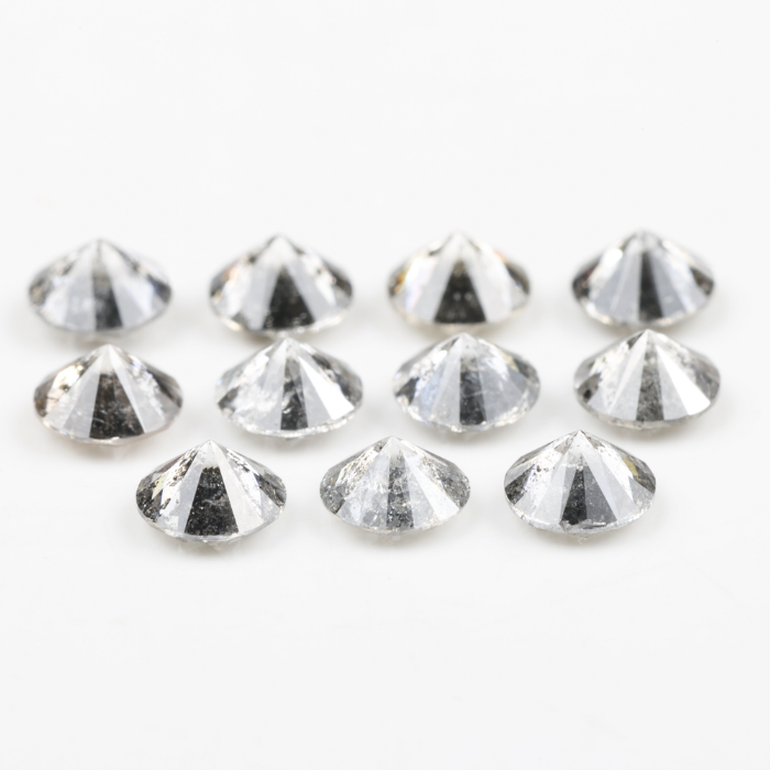 3.9 MM Salt And Pepper Round Brilliant Cut Diamond