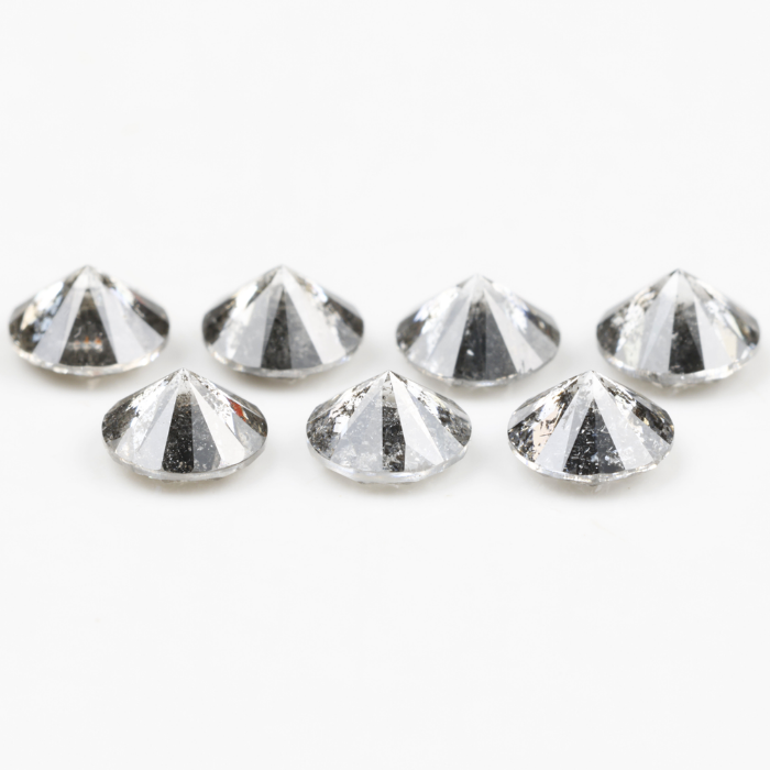 3.8 MM Salt And Pepper Round Brilliant Cut Diamond