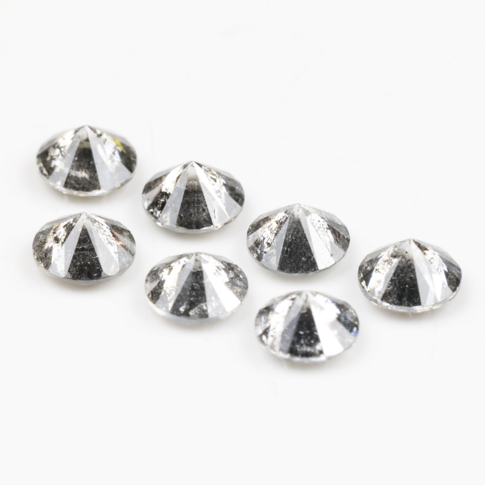 3.8 MM Salt And Pepper Round Brilliant Cut Diamond