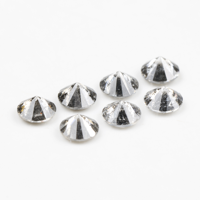 3.8 MM Salt And Pepper Round Brilliant Cut Diamond