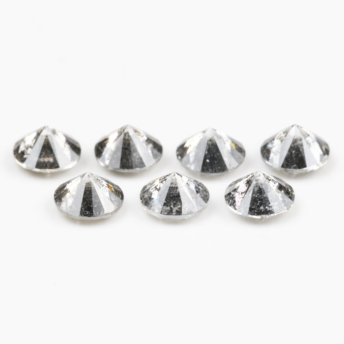 3.8 MM Salt And Pepper Round Brilliant Cut Diamond