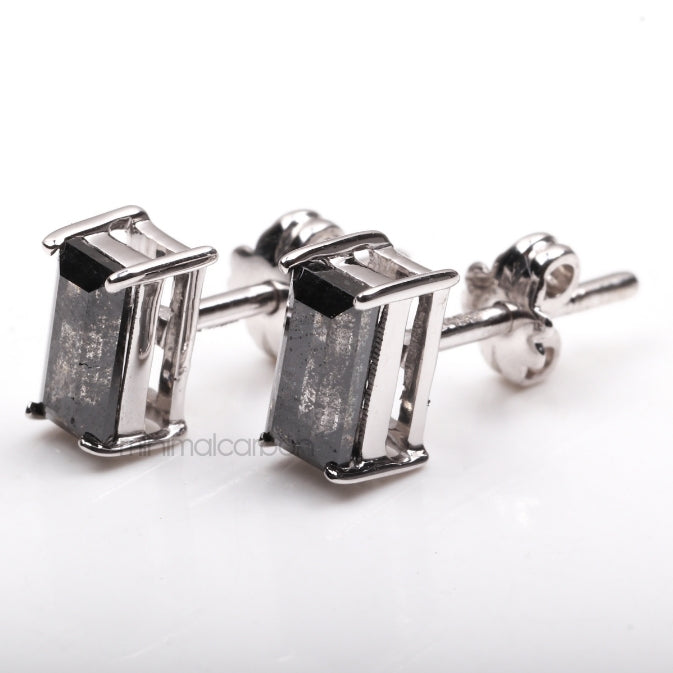Baguette Studs Earring Pair - Minimal Carbon