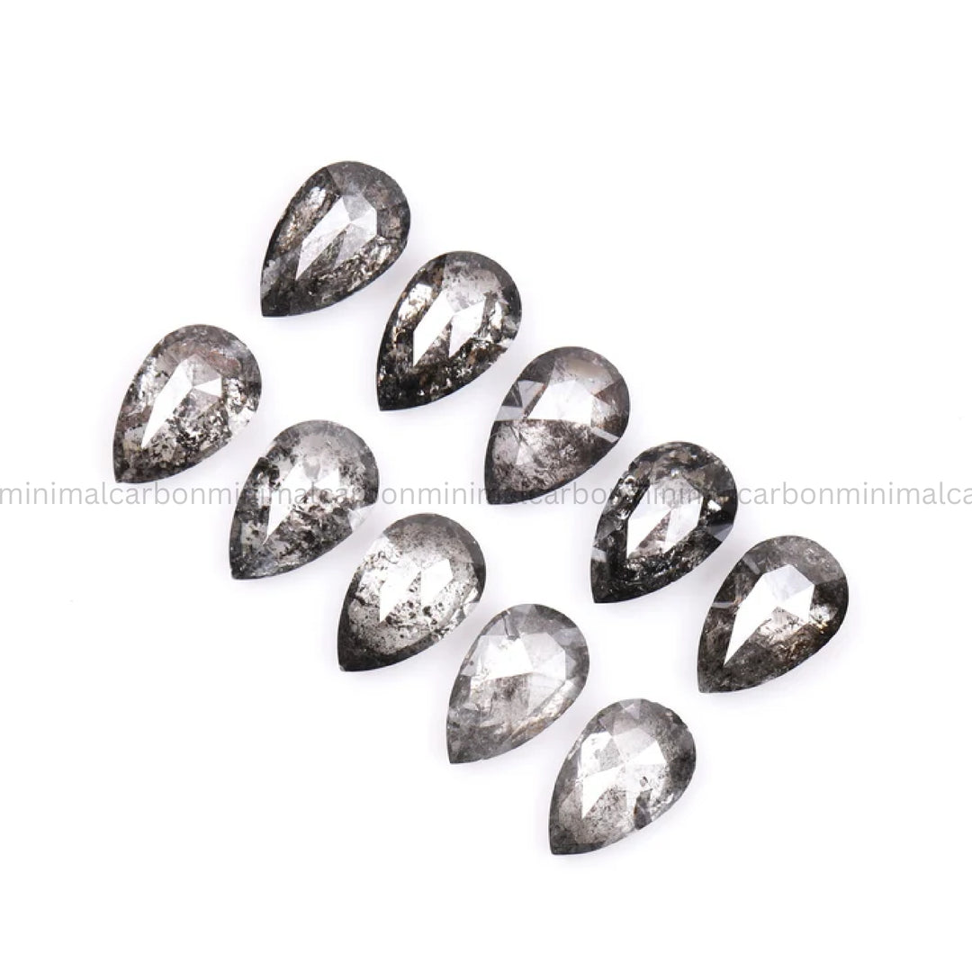 4.0 X 2.5 MM Salt And Pepper Pear Cut Diamond