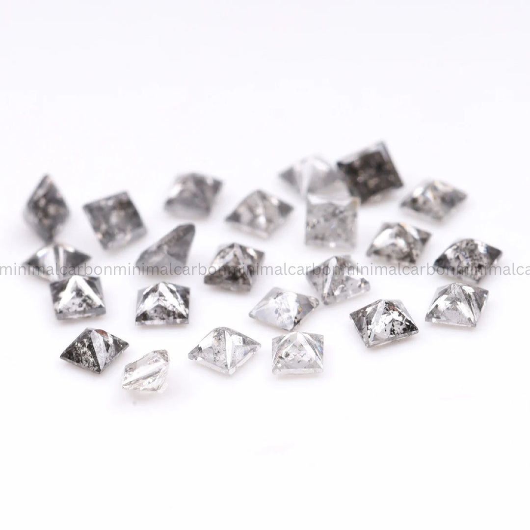 1.5 MM Salt And Pepper Princess Cut Diamond