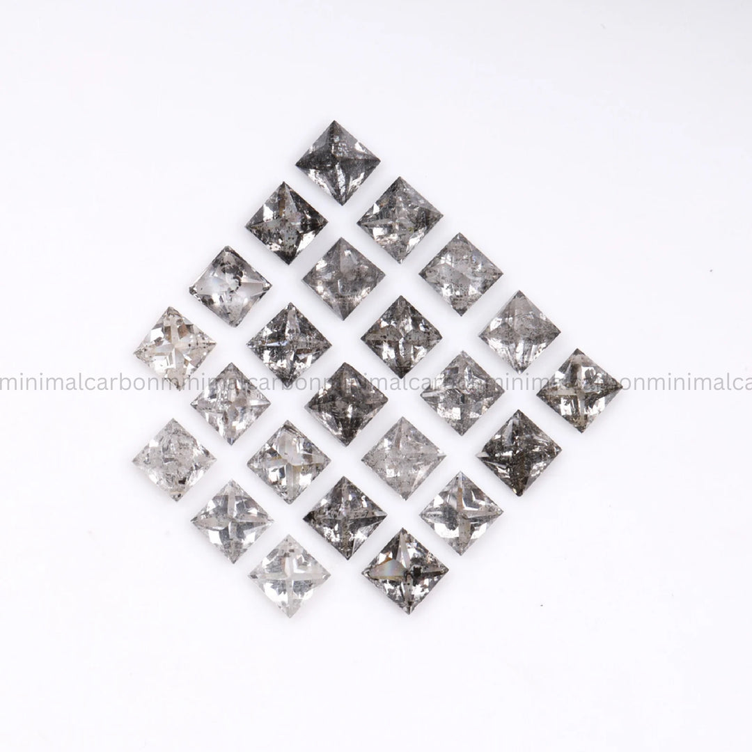 1.5 MM Salt And Pepper Princess Cut Diamond