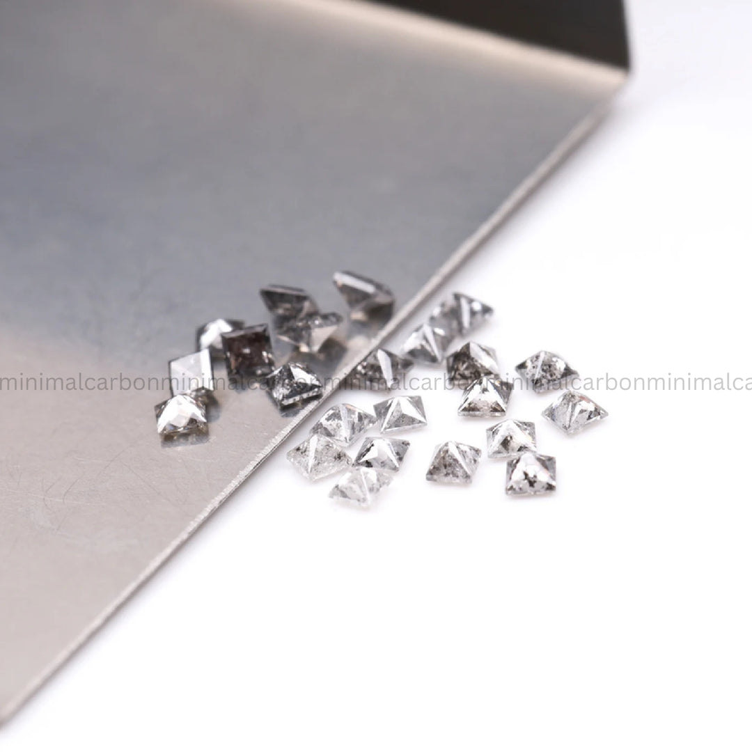 1.5 MM Salt And Pepper Princess Cut Diamond