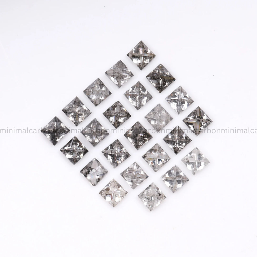 1.5 MM Salt And Pepper Princess Cut Diamond