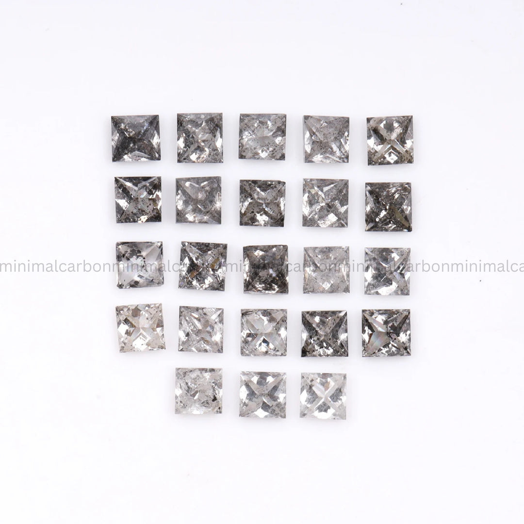 1.5 MM Salt And Pepper Princess Cut Diamond