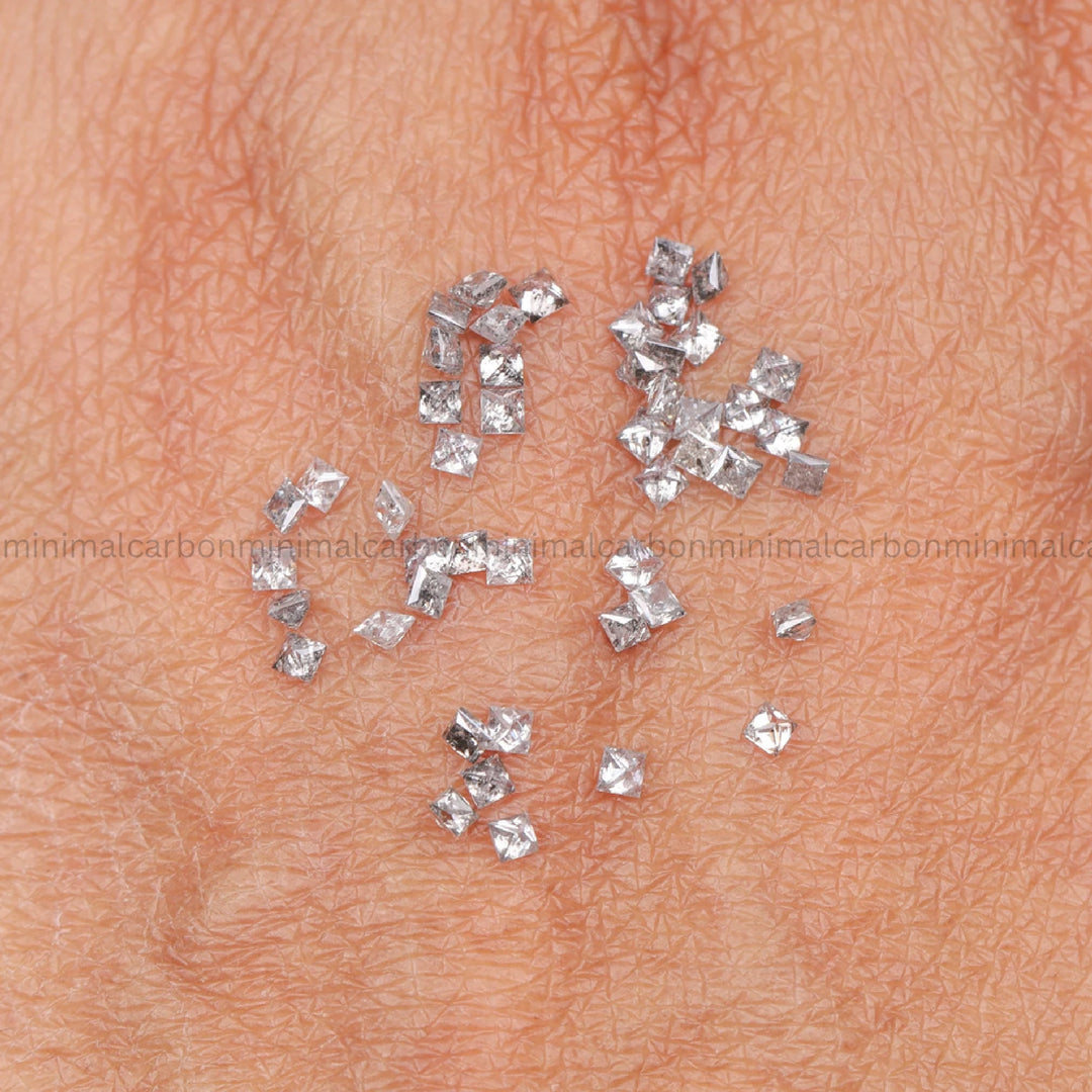 1.2 MM Salt And Pepper Princess Cut Diamond