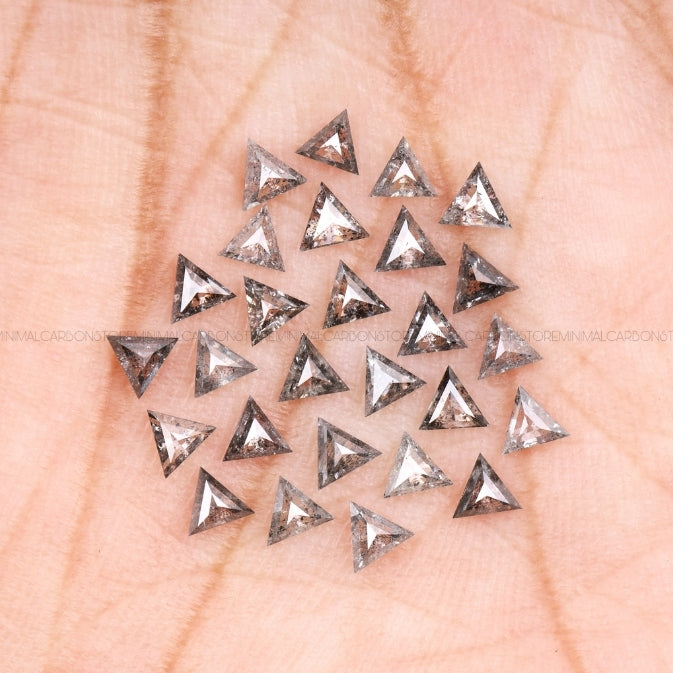 1 CT, 3.0 MM | Dark Salt And Pepper Triangle Cut Diamond