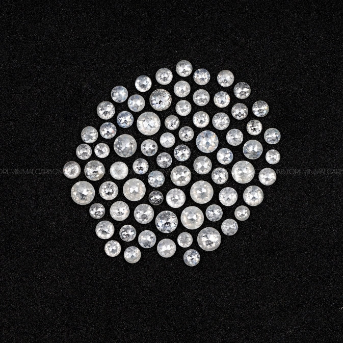 Round Cut Natural Icy White Diamonds