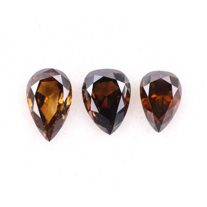 0.82 CT Natural Brown Pear Cut Earth Mined Loose Diamonds