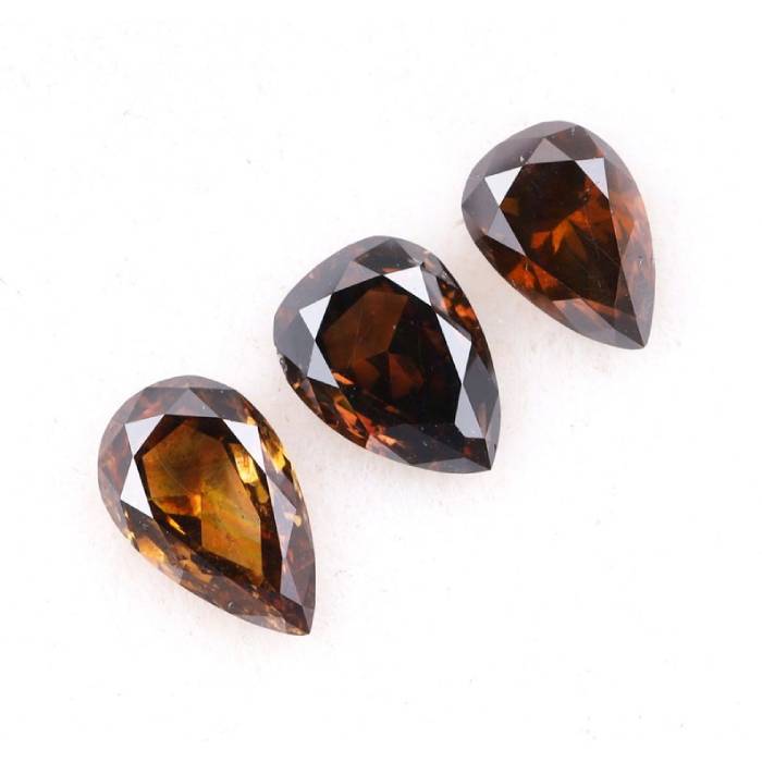 0.82 CT Natural Brown Pear Cut Earth Mined Loose Diamonds
