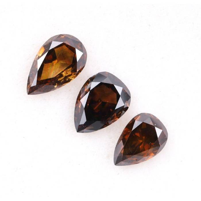 0.82 CT Natural Brown Pear Cut Earth Mined Loose Diamonds