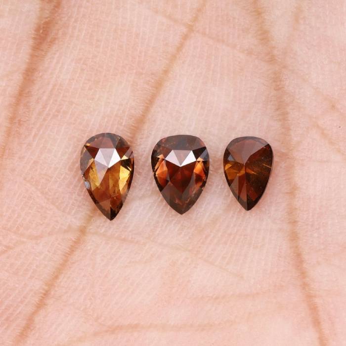 0.82 CT Natural Brown Pear Cut Earth Mined Loose Diamonds