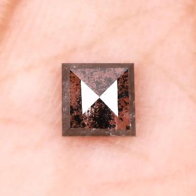 Salt And Pepper Princess Cut Diamond