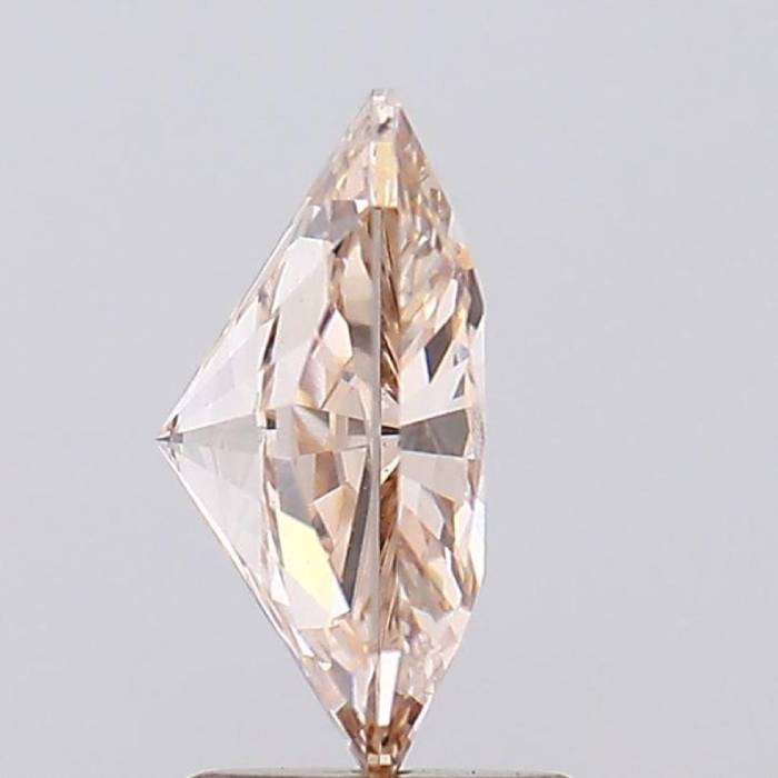 2.90 CT, 10.5 X 7.0 MM Cushion Cut Diamond Juxtaposition Cut Champagne Diamond