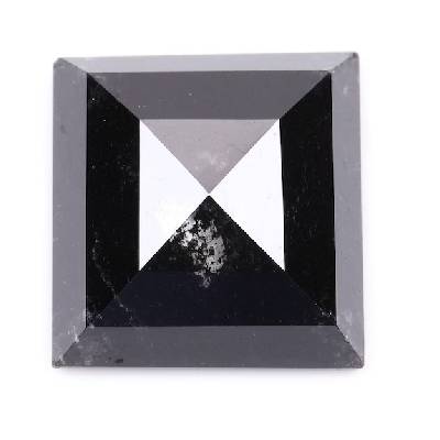 Natural Loose Salt And Pepper Black Princess Cut Diamond