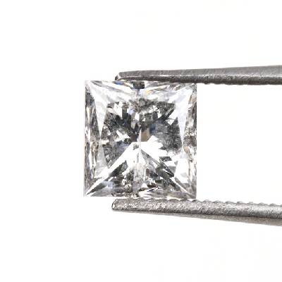 Princess Cut Salt And Pepper Diamond For Wedding Ring